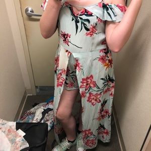 Gordmans- Off The Shoulder One Piece Flower Suit